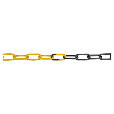 Welded Steel Chain - 6 x 42mm - 10m Length - Yellow/Black