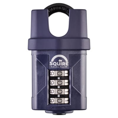 CP50CS Combination All Weather Closed Shackle Padlock - 50mm Body - 22 x 20mm Shackle - Blue
