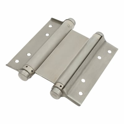 Double Action Self Closing Spring Hinge - 153mm Length - Satin Stainless Steel - Pair