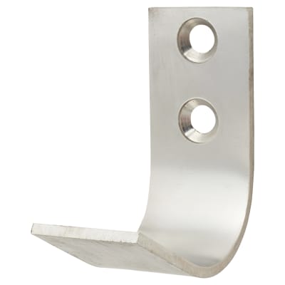 Flat Single Coat Hook - 40 x 20 x 35mm - Polished Stainless Steel