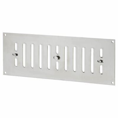 Hit & Miss Vent - 242 x 89mm - Satin Chrome