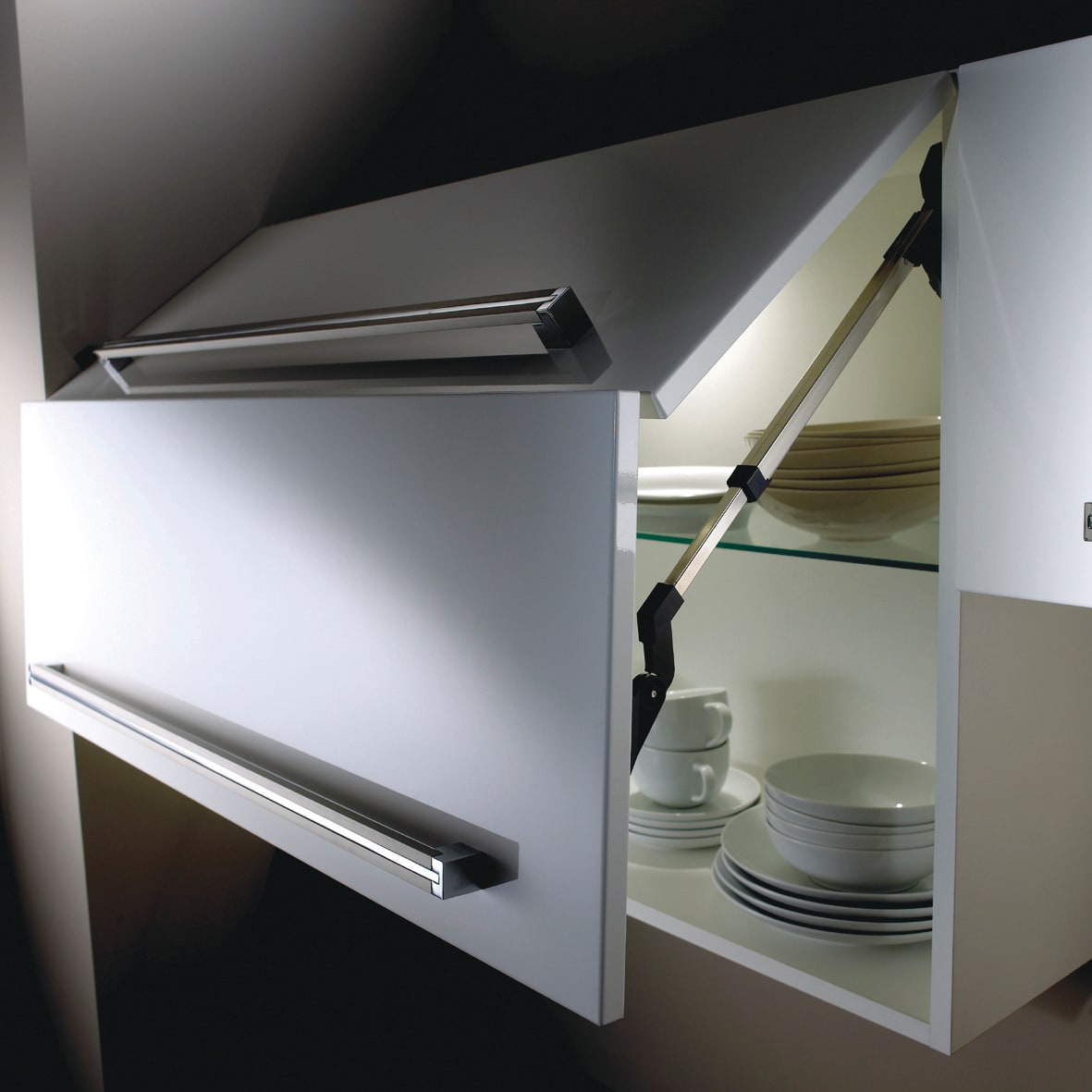AVENTOS Bi-Fold HF - Cabinet Door Lift Mechanism - Medium Duty - Power Factor (LF) 2700-13500