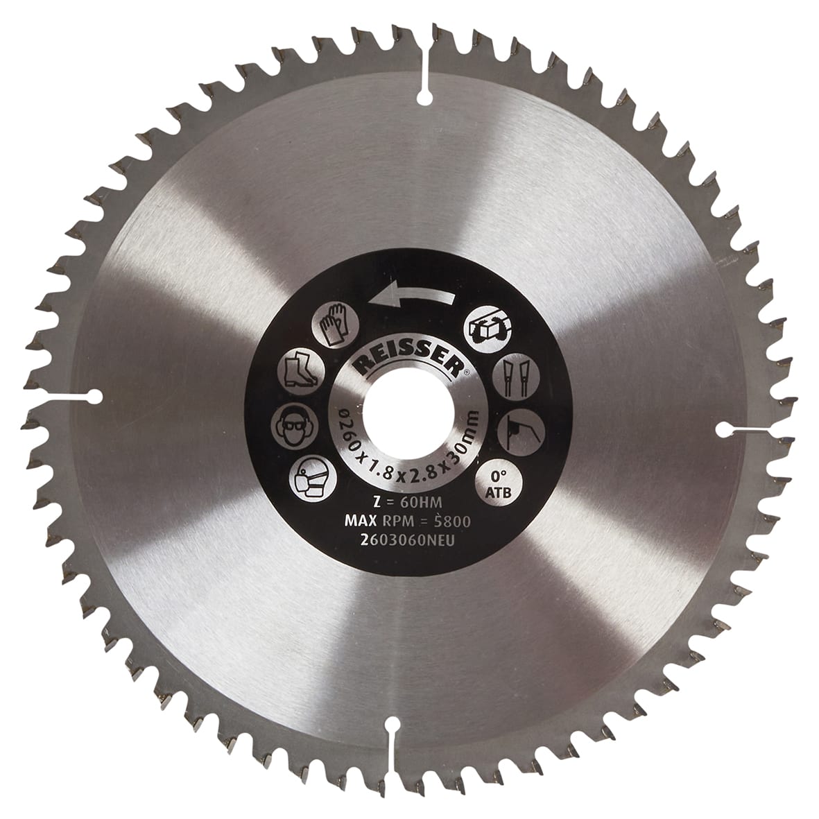 TCT Circular Saw Blade - 260 x 30mm - 60T - Wood