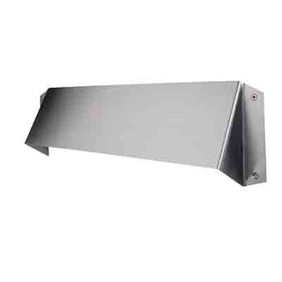 Security Hood - 300 x 89mm - Satin Aluminium