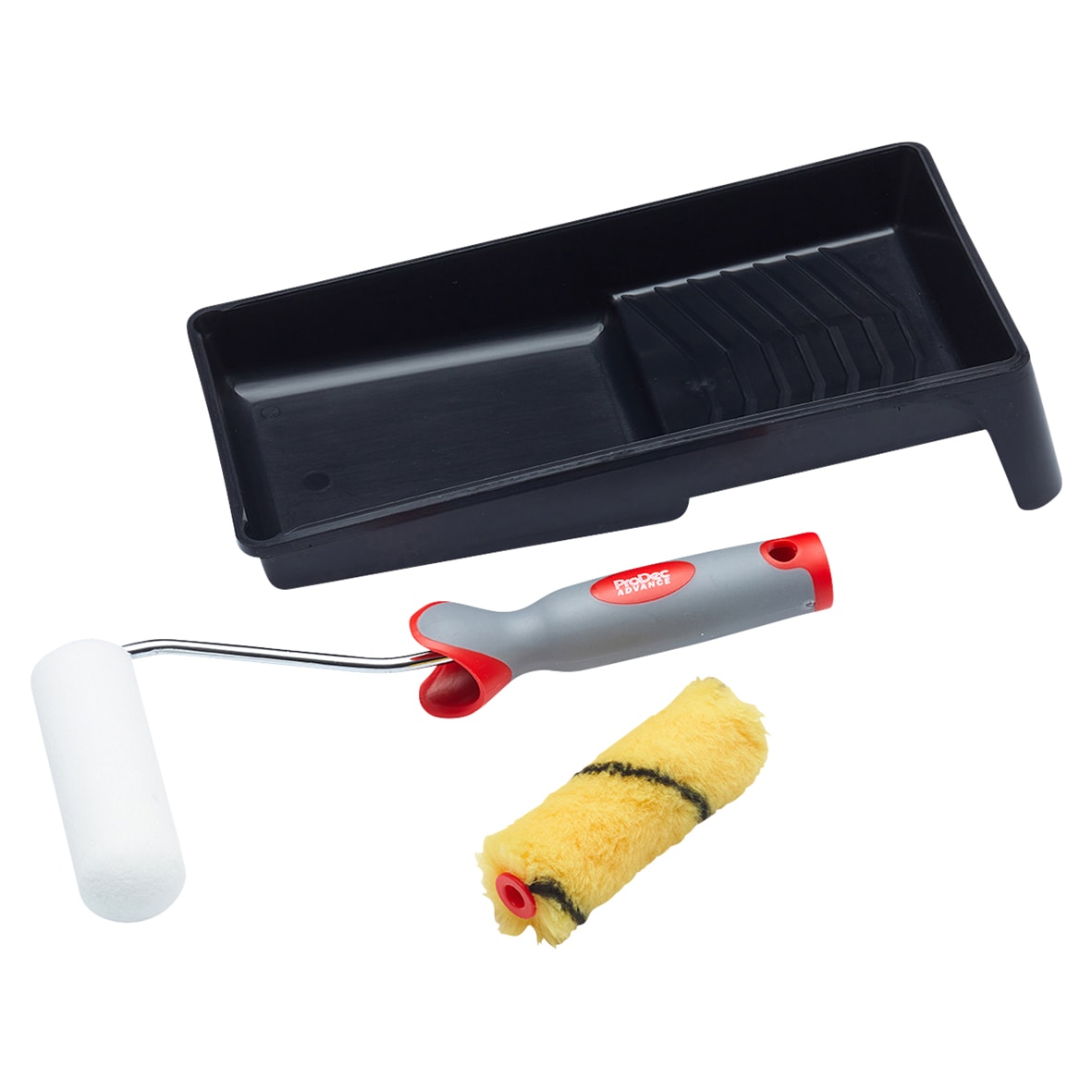 Twin Head Medium Pile Mini Paint Roller & Tray - 102mm/ 4" Width