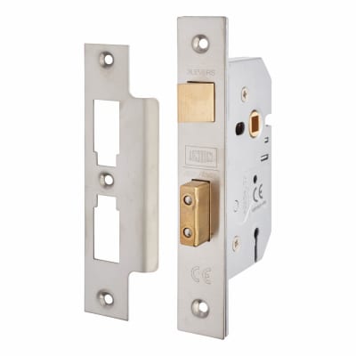 2277 Bolt Through 3 Lever Sashlock - 77.5mm Case - 57mm Backset - Satin Chrome