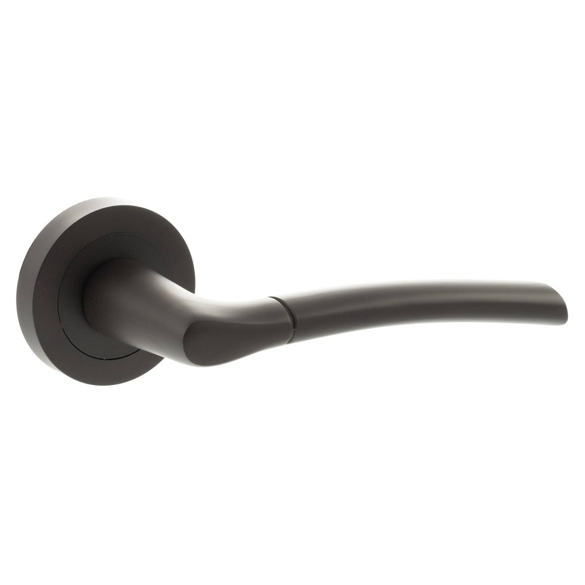 Status Indiana Door Handle on Rose - Urban Dark Bronze