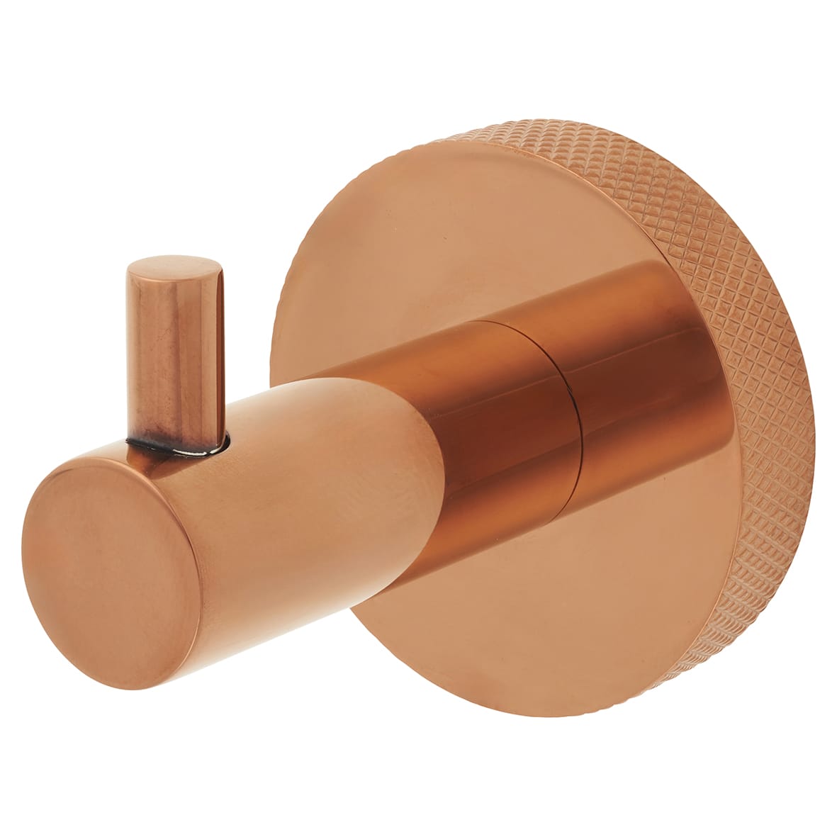 Knurled Robe Hook - 57 x 30 x 60mm - Bronze
