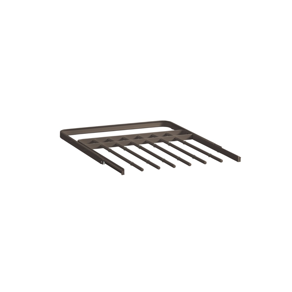 Top Track System - Click In Gliding Trouser Rack - 449 x 430 x 25mm - Graphite