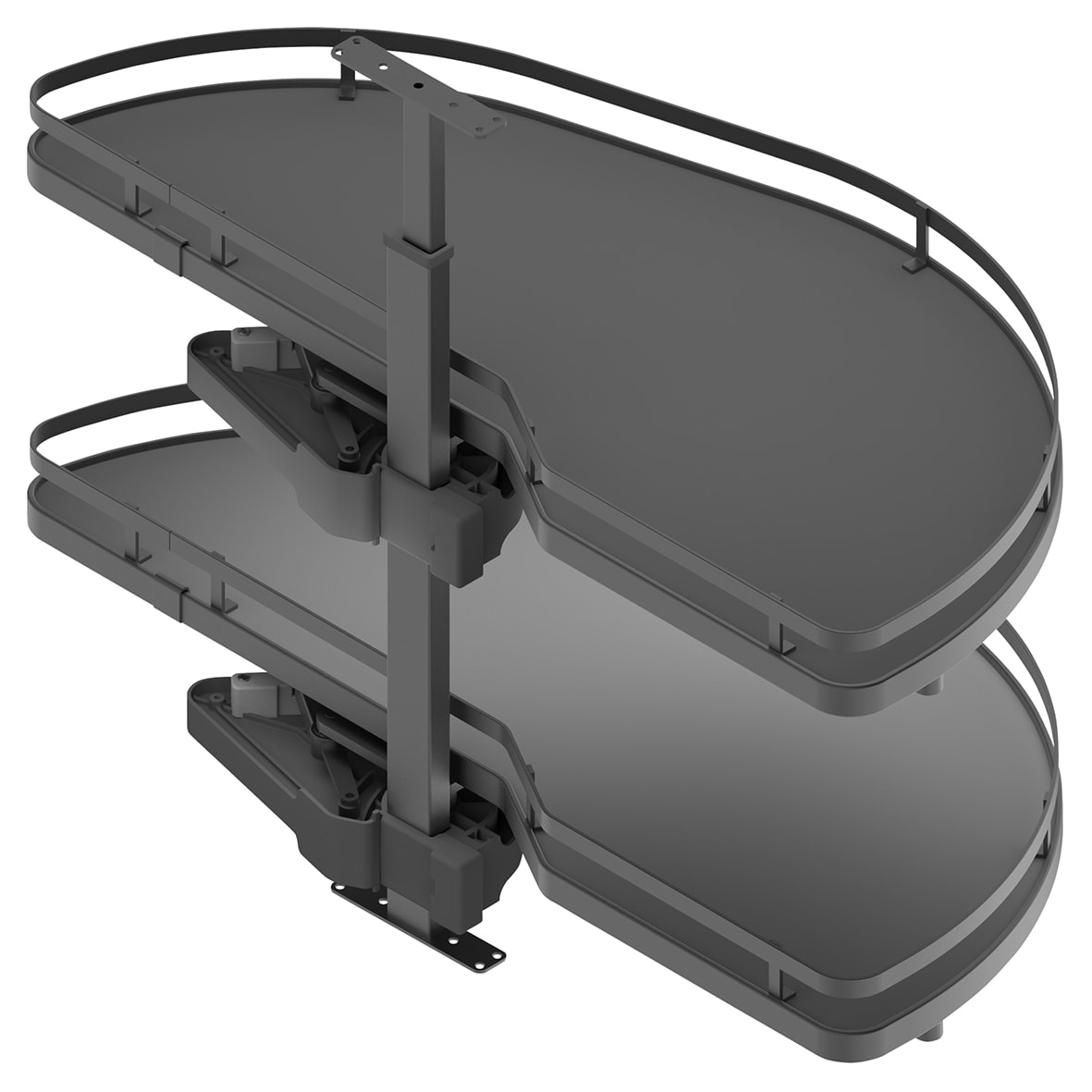 Titane Lake Corner Pull Out Organiser - Cabinet Width 860mm - Right Hand - Anthracite Grey