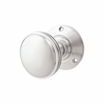 Marcus Satin Chrome Mortice Door Knob - 69mm Rose Diameter - Richmond Range