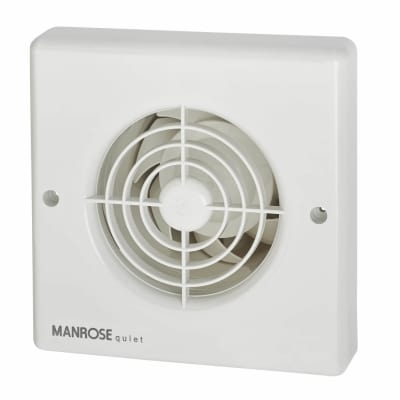QF100S Quiet Axial Bathroom Extractor Fan - White