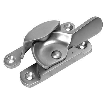 Heavy Duty 14mm Narrow Keep Locking Fitch Sash Window Fastener - 65 x 14mm - Satin Chrome