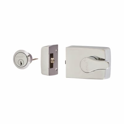 Roller Bolt Deadlocking Nightlatch - 60mm Backset - Polished Chrome Case/Cylinder