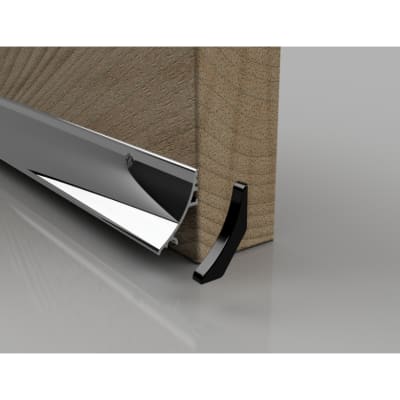 SRD 32 Rain Deflector - 914mm Length - Inward/Outward Opening Doors - Polished Silver