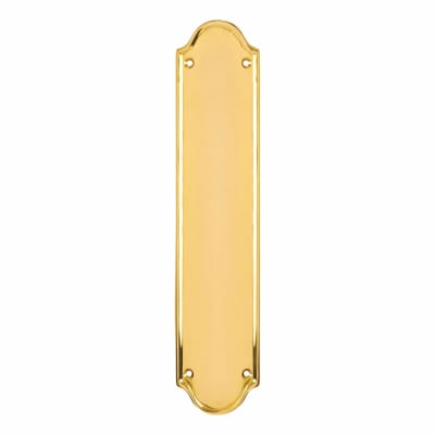 Solid Brass Traditional Plain Entrance Finger Plate - 305 x 63mm - Polished