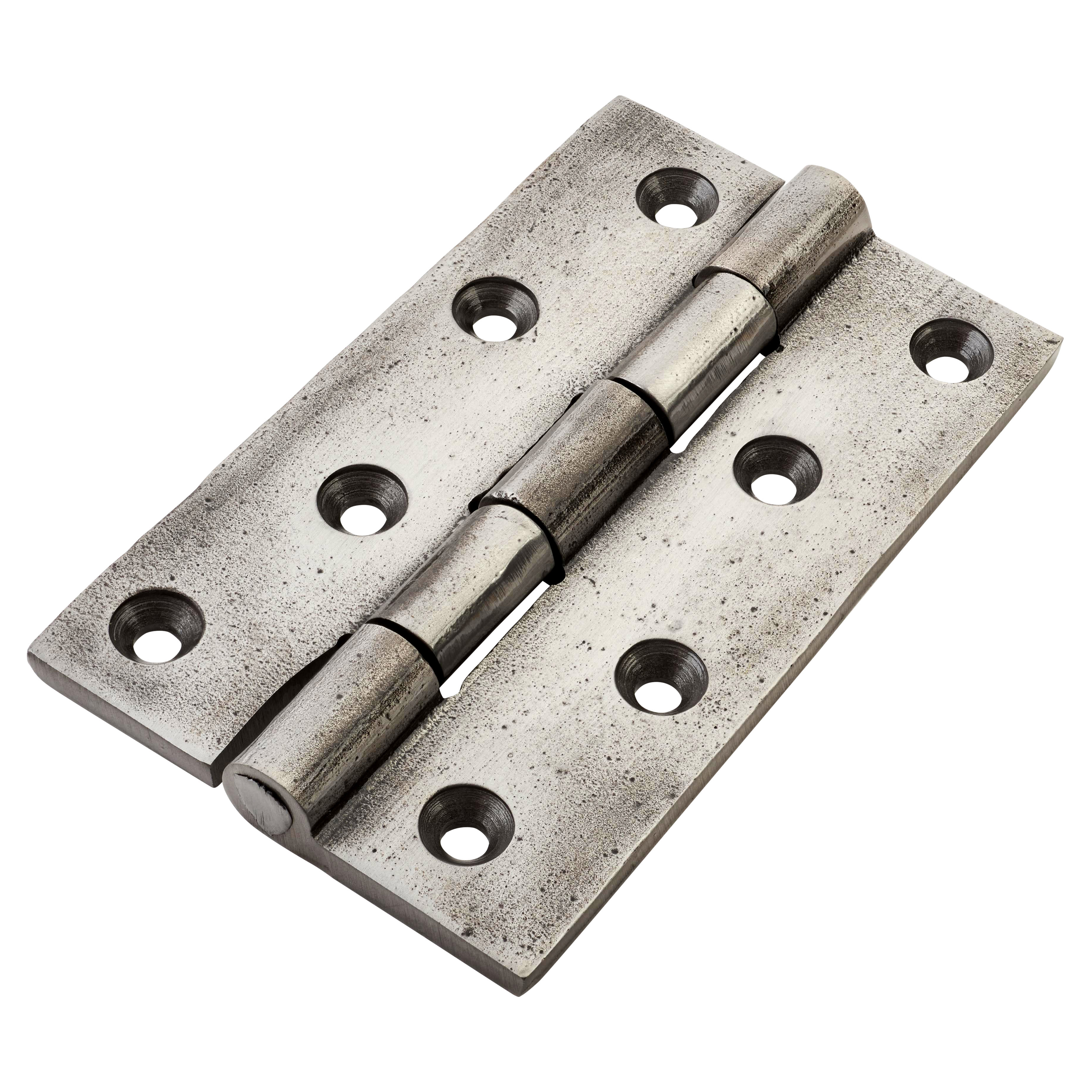 Cast Iron Butt Door Hinge - 100 x 65 x 4.5mm - Polished Iron - Pair