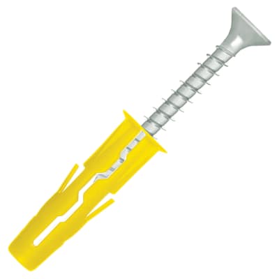 UNO Wall Plug - 5 x 24mm - Yellow - Pack of 1000