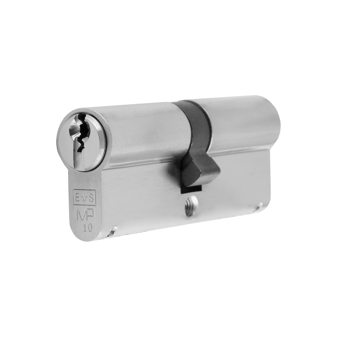 10 Pin 80mm Euro Double Cylinder - 40 + 40mm - Satin Chrome - Master Keyed