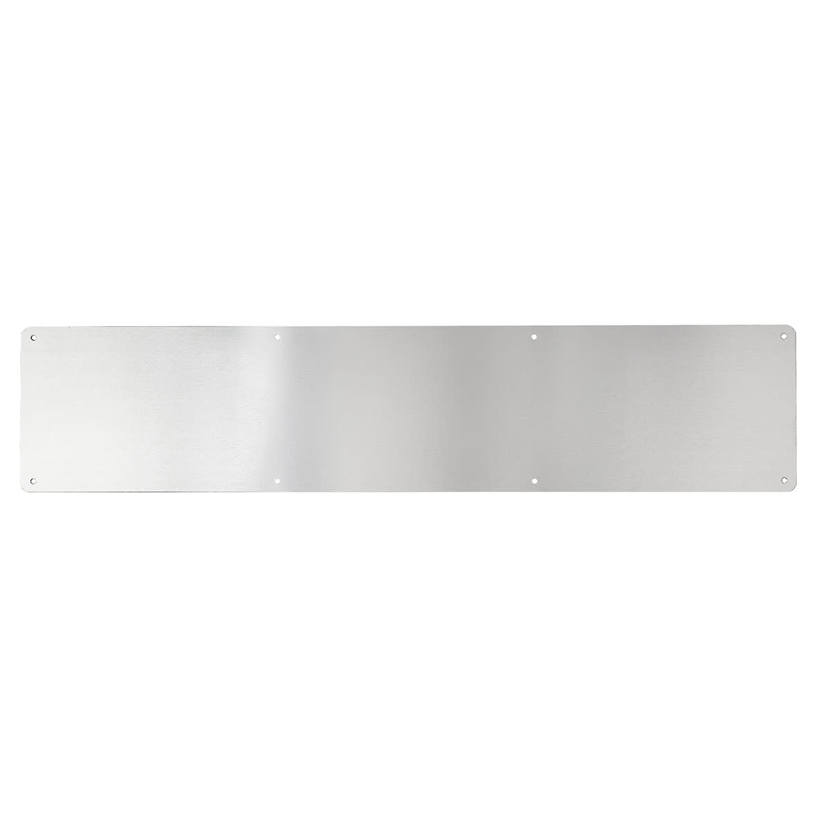 Aluminium Kick Plate - 700 x 150 x 1mm - 8 Screw Holes - Radius - Satin Anodised