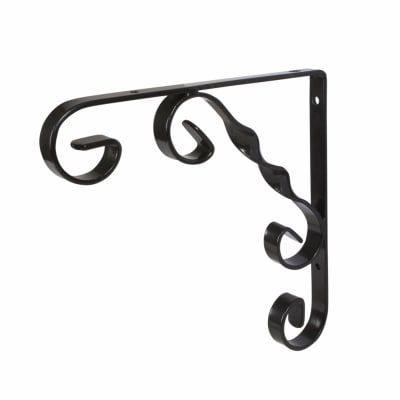 Ornamental Scroll Shelf Bracket - 164 x 160mm - Black