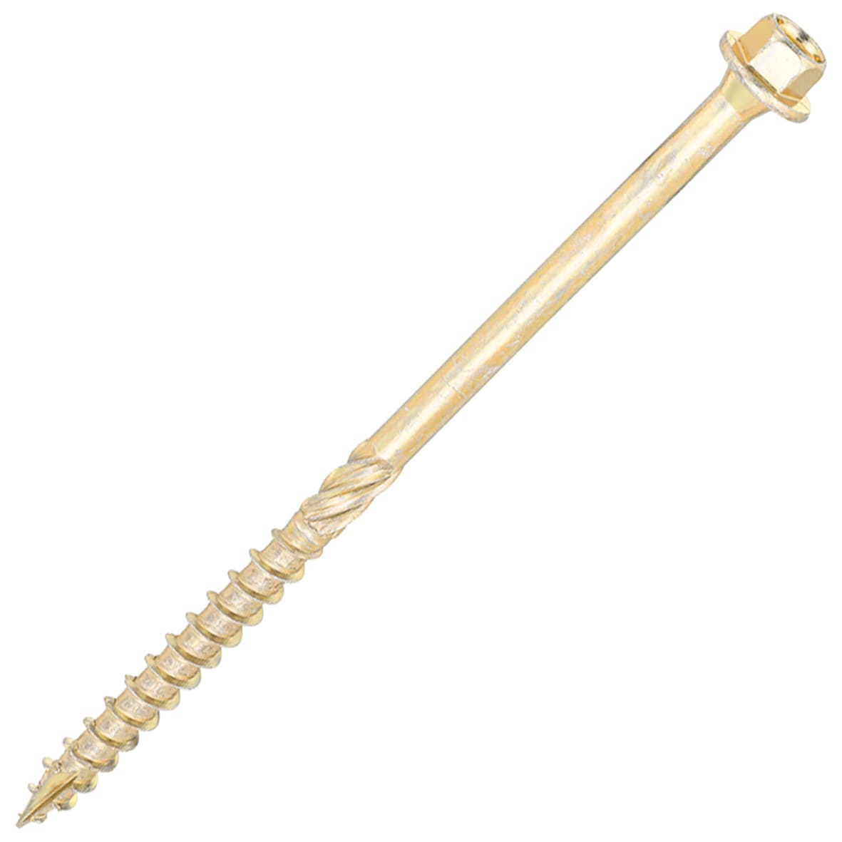 Timber Frame Screws Hex Head - 6.7 x 125mm - Yellow Zinc - Pack of 50