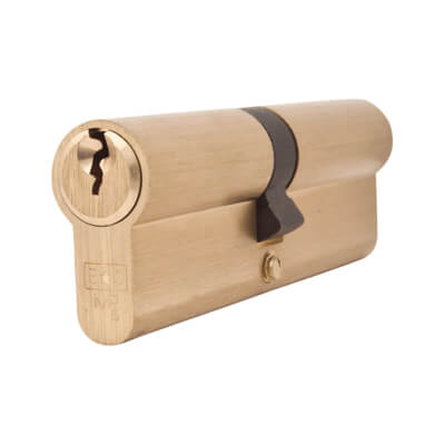 5 Pin 95mm Euro Double Cylinder - 45 + 50mm - Polished Brass - Keyed to Differ