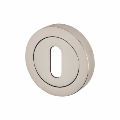 Escutcheon - 50mm Diameter - Keyhole - Polished Chrome