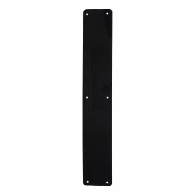 Plastic Plain Finger Plate - 450 x 75 x 1.5mm - Black