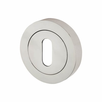 Escutcheon - 50mm Diameter - Keyhole - Polished Chrome