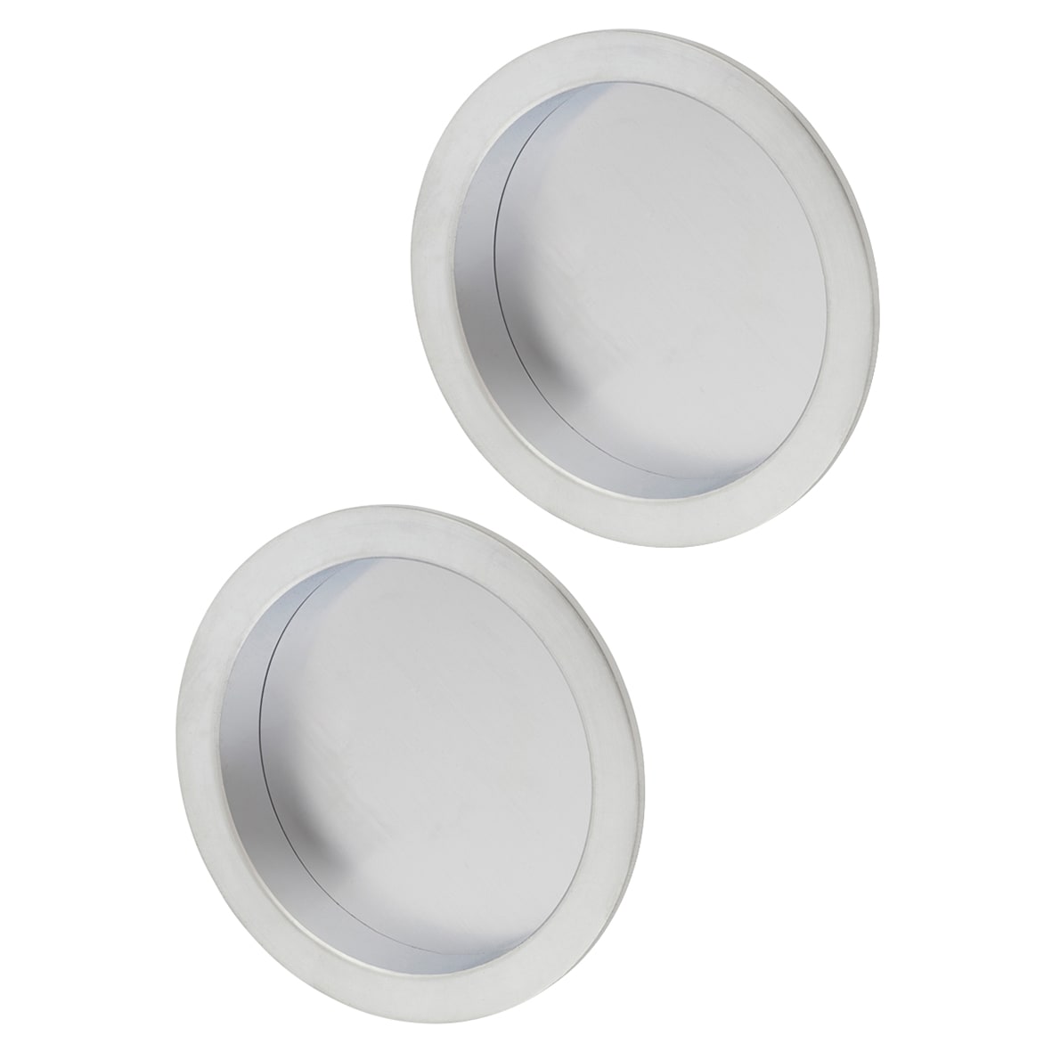 Essentials Round Fire Rated Flush Handle Set - Satin Chrome