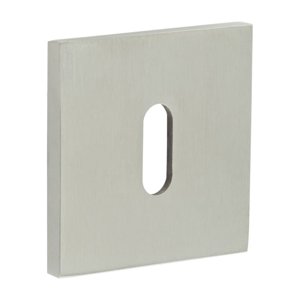 Square Escutcheon - 54 x 54mm - Keyhole - Satin Stainless Steel