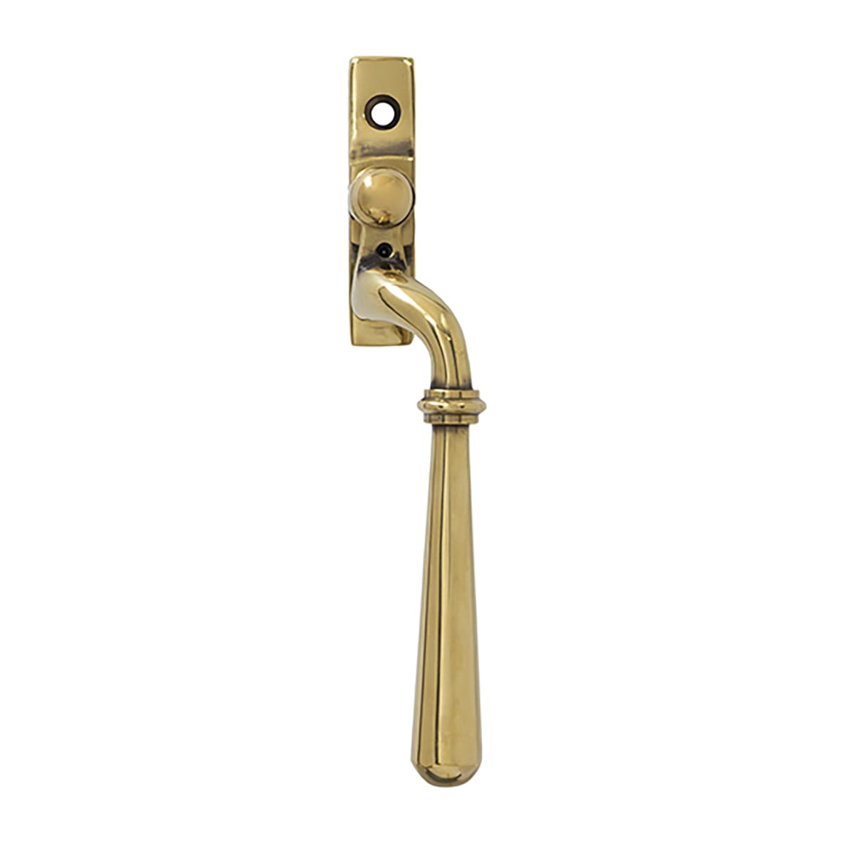 Newbury Locking Espagnolette Casement Window Handle - Right - Aged Brass