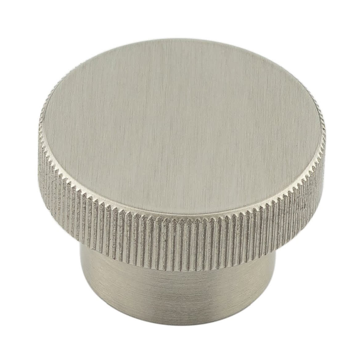 Thaxted Lines Round Cabinet Knob - 40mm Diameter - Satin Nickel