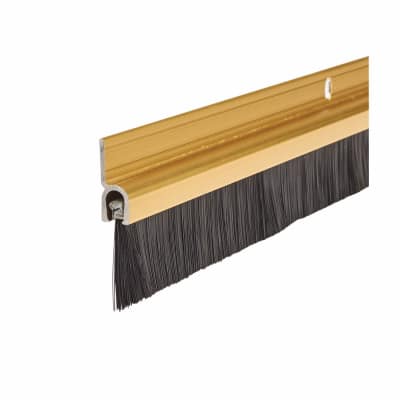 Brush Seal Strip - 914mm Length - Brush Size 22mm - Gold Aluminium