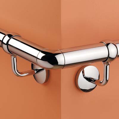 40mm Handrail System - 90° Elbow Joint - Polished Chrome
