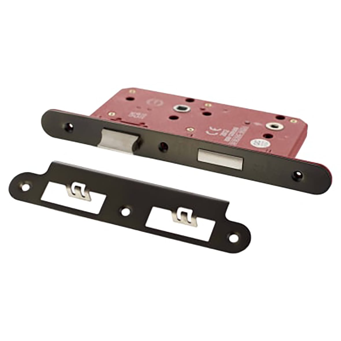 DIN Bathroom Lock - 88mm Case - 60mm Backset - Radius - Urban Dark Bronze