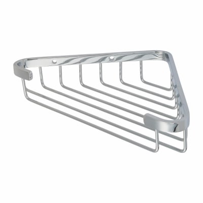 Style Wire Corner Shower Soap Dish Basket - 48 x 175 x 170mm - Polished Chrome