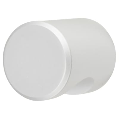 Solid Turned Cylinder Cabinet Knob - 20mm Diameter - Aluminium
