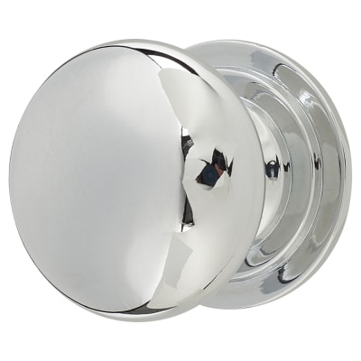 Victorian Turned Round Cabinet Knob - 32mm Diameter - Polished Chrome
