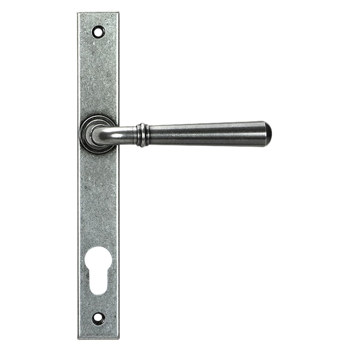 Newbury Pewter uPVC Slimline Multipoint Door Handles - 92mm c/c
