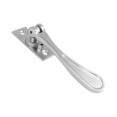 Victorian Locking Espagnolette Casement Window Handle - Right Hand - Soft Satin Chrome