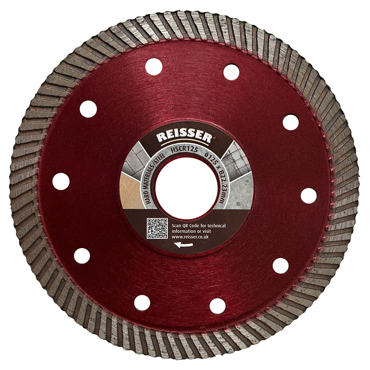 Diamond Blade - 125 x 22.23mm - Hard Materials & Steel
