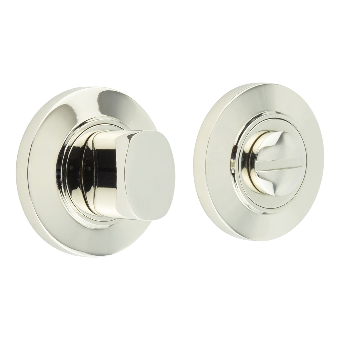 Inner 3 Turn & Release with Chamfered Rose - 47mm Diameter - Polished Nickel