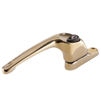 uPVC/Timber Maxim Espagnolette Locking Multipoint Window Handle - Left Hand - Gold