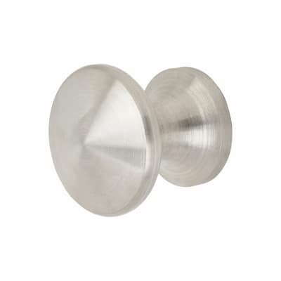 Mushroom Style Round Cabinet Knob - 25mm Diameter - Satin Stainless Steel