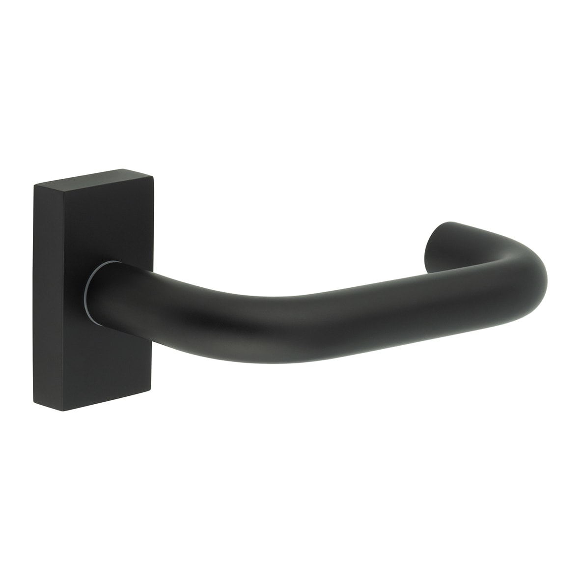Black uPVC Multipoint Door Handles on Rectangular Rose - CR-106 Range