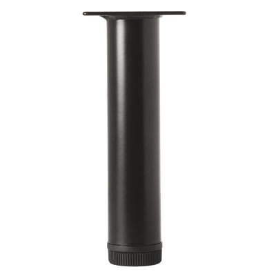 Round Adjustable Cabinet Furniture Leg - 32 x 100mm - Black