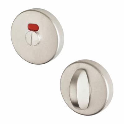 Puma Bathroom Turn & Release with Indicator - 53mm Diameter - Satin Aluminium