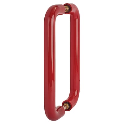 Rouge Red Nylon D-Bar Door Pull Handles - Back to Back - 300mm c/c